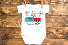 Load image into Gallery viewer, freedom y'all truck onesie