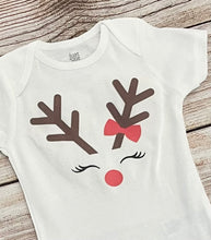 Load image into Gallery viewer, baby girl reindeer onesie