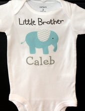 Load image into Gallery viewer, Little Brother onesie elephant