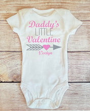 Load image into Gallery viewer, daddy's little valentine onesie