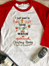 Load image into Gallery viewer, Christmas Movie Watching Shirt- wine version