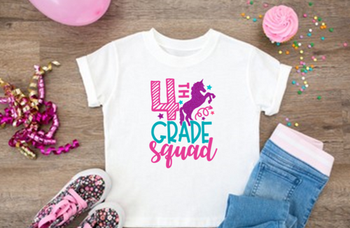 unicorn 4th grade squad shirt