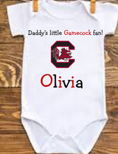 Load image into Gallery viewer, South Carolina gamecocks baby onesie