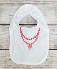 Load image into Gallery viewer, heart necklace baby bib