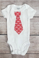 Load image into Gallery viewer, Christmas necktie baby onesie