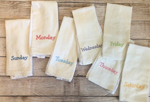 days of the week towels