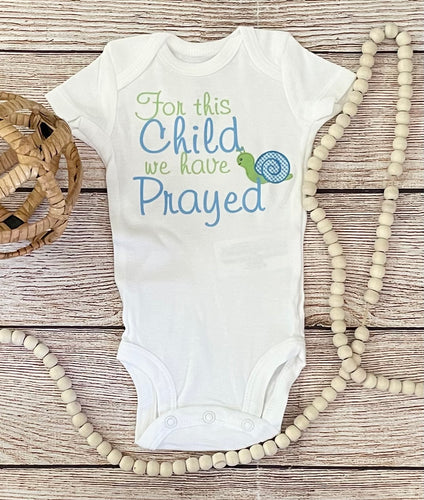 child we prayed onesie