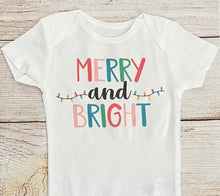 Load image into Gallery viewer, merry and bright onesie