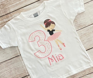 ballet birthday shirt