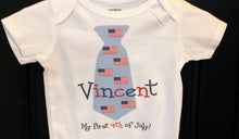 Load image into Gallery viewer, patriotic 4th of July baby onesie