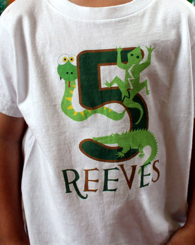 reptile birthday shirt