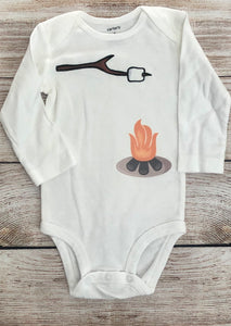 Campfire baby onesie