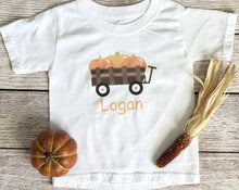 Load image into Gallery viewer, pumpkin wagon toddler shirt
