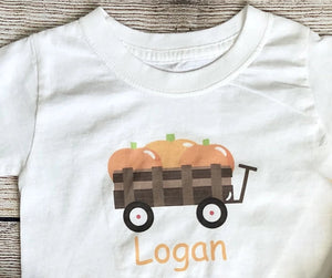 personalized pumpkin toddler shirt