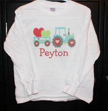 Load image into Gallery viewer, valentine&#39;s day tractor toddler shirt