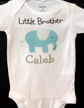 Load image into Gallery viewer, Little Brother onesie elephant 