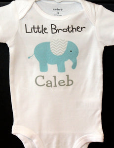 Little Brother onesie elephant 