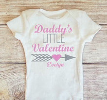Load image into Gallery viewer, baby girl valentine personalized onesie