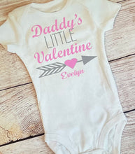 Load image into Gallery viewer, Daddy&#39;s little valentine bodysuit