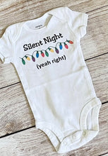 Load image into Gallery viewer, silent night funny baby onesie