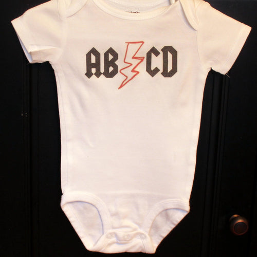 Rock AC/DC baby onesie
