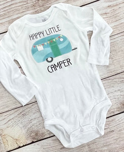 happy camper baby bodysuit