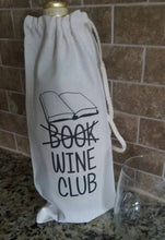 Load image into Gallery viewer, book club wine tote