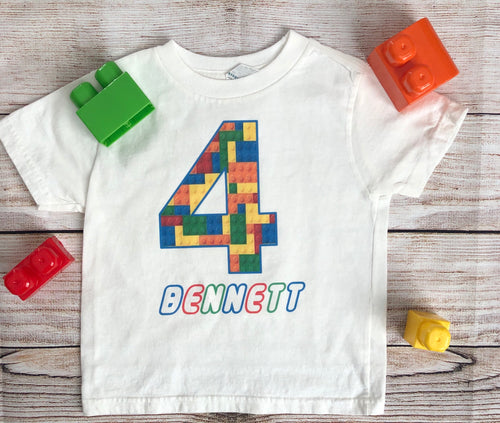 LEGO birthday personalized  shirt