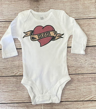 Load image into Gallery viewer, mom heart tattoo onesie