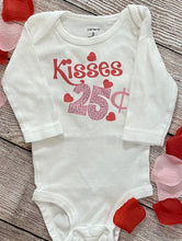 Load image into Gallery viewer, kisses 25 cents onesie