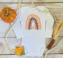 Load image into Gallery viewer, Rainbow baby bodysuit pumpkin