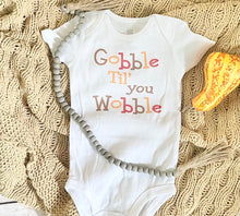 Load image into Gallery viewer, gobble til you wobble baby onesie