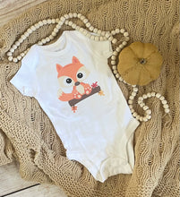 Load image into Gallery viewer, fox baby bodysuit