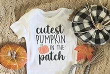 Load image into Gallery viewer, fall pumpkin baby shirt