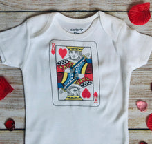 Load image into Gallery viewer, king of hearts baby onesie
