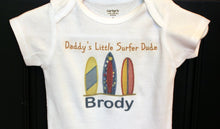 Load image into Gallery viewer, little surfer buddy baby onesie