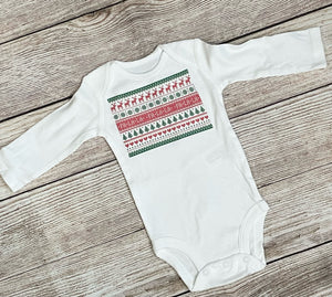 baby onesie ugly Christmas sweater