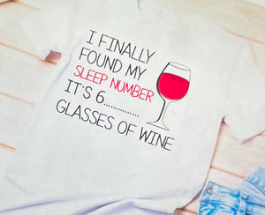 mom wine shirt sleep number